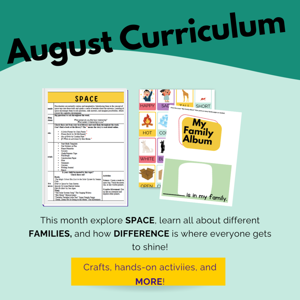 August Preschool Curriculum